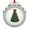 2.5" x 2.5" Silver Round Ribbon 2025 Metal Ornament Frame by Studio Décor®